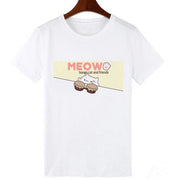 Horro Skull and Cat Femal Tshirt Top Tees kawai T-shirt