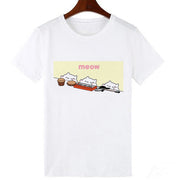 Horro Skull and Cat Femal Tshirt Top Tees kawai T-shirt
