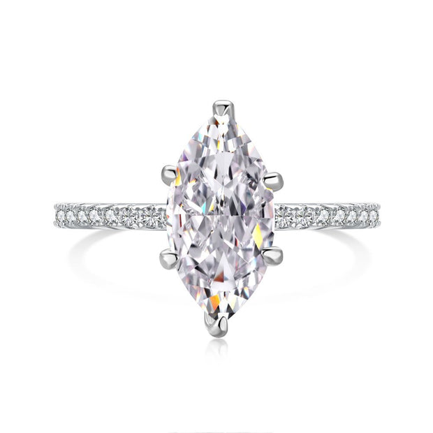 Jewelry 18k Gold And Silver Zircon Ring